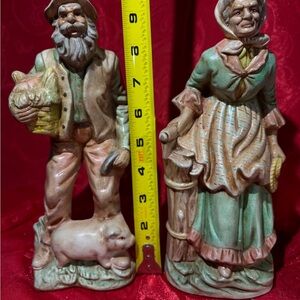 Vintage Farmer and Wife Figurines